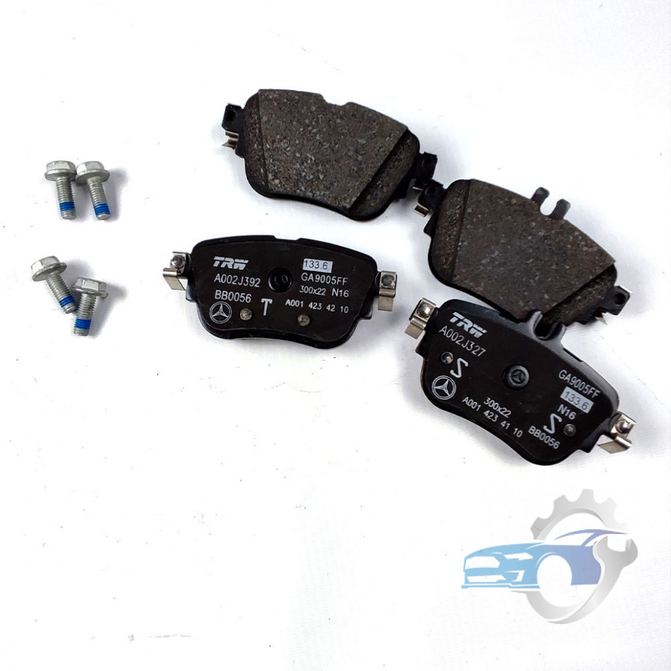 Колодки тормозные задние дисковые к-кт A0004209700 Mercedes-Benz